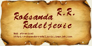 Roksanda Radeljević vizit kartica